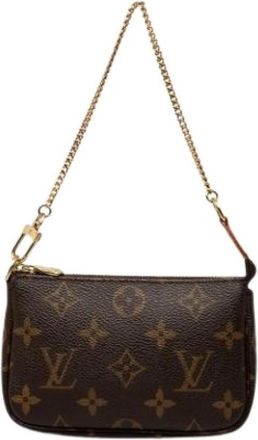 Louis Vuitton Pre-owned Mini Pochette Accessoires - Dames - Vintage Mini Tas - Bruin - ONE Size - Vintage