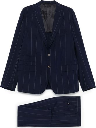 Eleventy Completo a righe - Blu