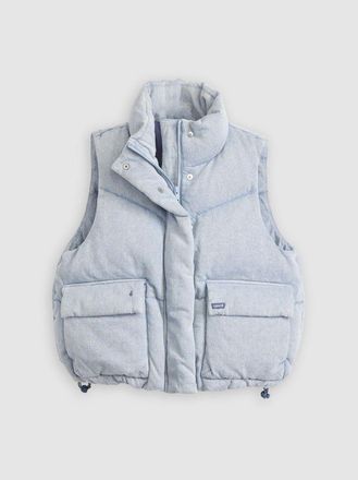 Levi's Womens Celebrate The Moment Ow Western Bubble Vest Jacket - Blue - Size X-Small
