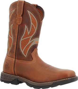Georgia Georgia Mens Gb00702 Short Boot Carbo-Tec Flx In /Brick W