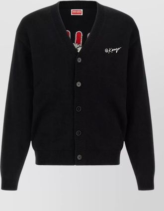 Kenzo wool cotton wild tiger cardigan