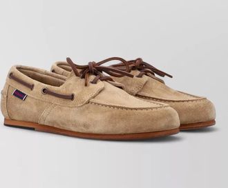 Sebago owen suede boat loafer lace rubber