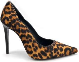 Roberto Festa Milano Luipaardprint Hakken - Dames - Pumps - Geel - 39 EU - Leer - Schoenen