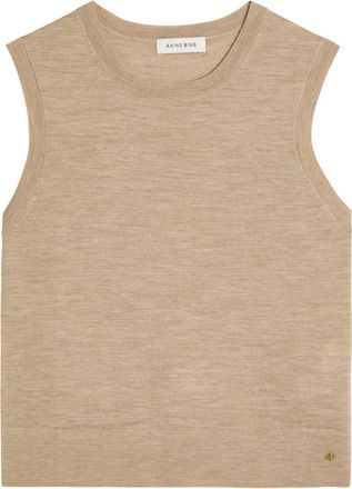 Anine Bing Moni Wool and Cashmere-blend Tank - Taupe - S (UK8-10 / S)