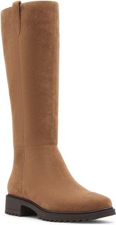 Blondo Colorado Waterproof Knee High Riding Boot in Tan Suede at Nordstrom, Size 5.5