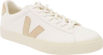 Veja Unisex Sneakers Logo Detail White-Beige Organic Traced Leather Trainers