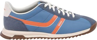 Boss Orange by Hugo Boss Mens ZAYN TRAINERS BLUE/ORANGE Cotton - Size UK 11