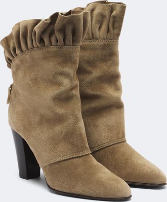 Chlo&eacute; Chlo&eacute; Stivaletti Anouk in suede con volant