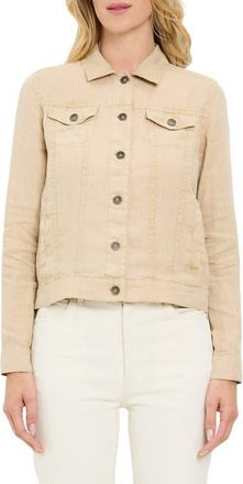 Michael Stars Linen Denim Jacket in Macadamia at Nordstrom, Size X-Small