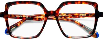 Etnia Barcelona Brutal No.28 Oversized Tortoiseshell Square Frame Eyeglasses
