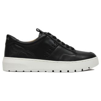 Vionic Abyss Ysenia Leather Womens Lace Up Trainers - Black - Size:UK 4.5
