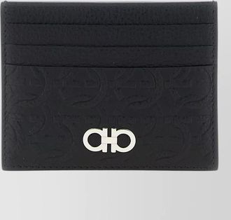 Ferragamo gancini leather compact card holder