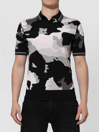 Dolce & Gabbana silk camouflage polo shirt