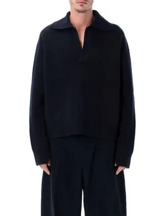 STUDIO NICHOLSON Nash Rws Merino Wool Polo Knit