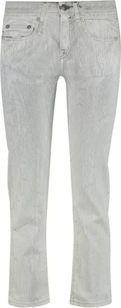 R13 Grey Straight Mid Rise Jeans