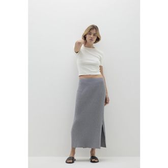 Naked Cashmere Aubrie Midi Skirt in Thunder at Nordstrom, Size X-Small