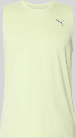 Puma Top mit Logo und Rundhalsausschnitt in Neon Gruen, Gr&ouml;&szlig;e XXL