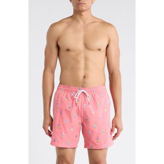 Trunks Surf & Swim Co. Sano 6.5-Inch Swim Trunks in Salmon at Nordstrom Rack, Size X-Large