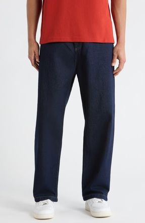Carhartt Work in Progress Brandon Loose Straight Leg Jeans in Blue (Rinsed) at Nordstrom, Size Xx-Large
