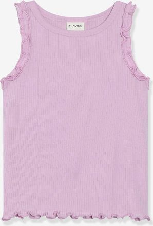 Minymo Ripp-Top mit R&uuml;schen M&auml;dchen MINYMO lavandel