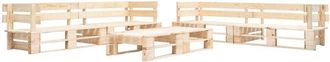 vidaXL 6 Piece Garden Pallet Lounge Set Wood Natural vidaXL