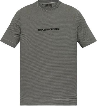 Emporio Armani T-Shirts, male, Black, Size: XL Logo T-shirt