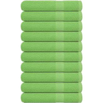 vidaXL Toallas 10 Uds Verde Manzana 100x200 Cm 360 Gsm Vidaxl
