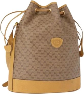 Gucci Pre-owned Bucket Bags, female, Beige, Size: ONE SIZE Pre-owned Bucket Bag