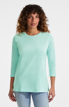 Lands End Cotton Supima Tunic in Pale Sky at Nordstrom, Size X-Small P