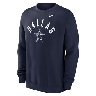 Nike Dallas Cowboys Club Nike Mens NFL Pullover Crew in Blue | NKPV41S7RD-ANW