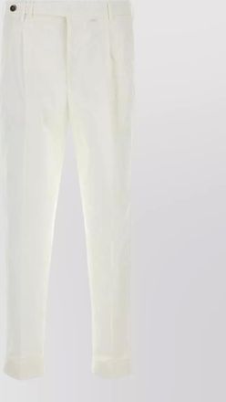 Pantaloni Torino stretch cotton tailored trousers pleats pockets