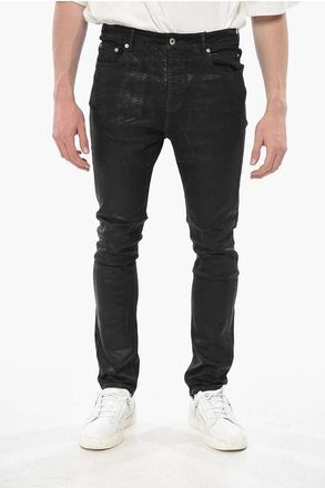 Rick Owens DRKSHDW Coated Cotton Jeans DETROIT CUT 18cm size 32