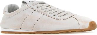 Miu Miu Womens Chalk Nappa Leather Sneakers Bianco Lambleather