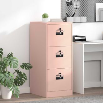 vidaXL Mueble Archivador Con Caj&oacute;n Geom&eacute;trico Rosa 44 X 50 X 106.5 Cm Vidaxl
