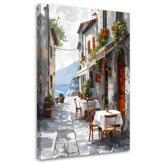 Feeby Impresi&oacute;n De Imagen, Cafeter&iacute;a Italiana Con Vistas Al Mar Y A Las Monta&ntilde;as, 70x100