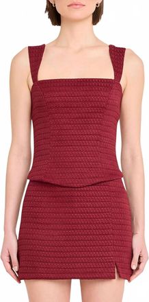 Amanda Uprichard Ceronne Top In Russet