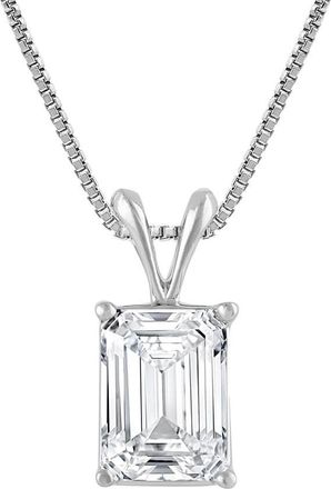 Grown Brilliance 14KT White Gold 1.50 Carat Lab Grown Diamond Pendant Necklace for Women