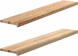 vidaXL Vidaxl - Alféizares de ventana 2 uds madera maciza roble sin tratar