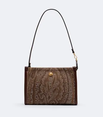 Etro Borsa a mano Arnica Small in canvas spalmato