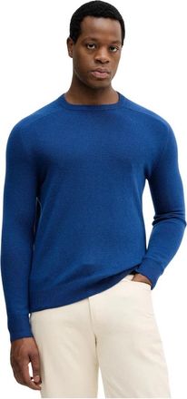 Benetton Trui met ronde hals - Heren - Ronde hals truien - Blauw - M - Wol - Truien & Vesten