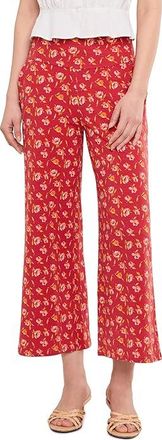 Toad&Co Chaka Wide Leg Crop Pants Womens Clothing Crabapple Print : LG (US 12-14) 25, Cotton/Spandex/Lyocell