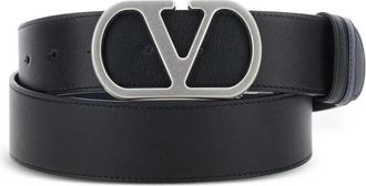 Valentino Garavani VLogo Signature Reversible Belt - unisex - Riemen - Zwart - 105 CM - Leer - Accessoires