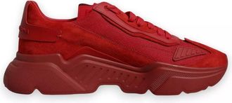 Dolce & Gabbana Red Leather Daymaster Low Top Sneakers Mens Shoes (Pre-Owned)