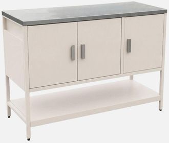 Sweeek Cocina Exterior De Acero 3 Puertas, 1 Estante, 120cm