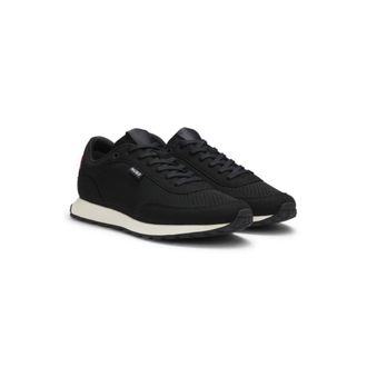 HUGO BOSS Knitted-upper sneakers with logo flag