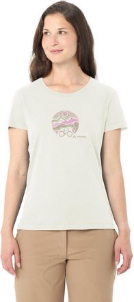 Vaude Funktionsshirt VAUDE WOMENS CYCLIST T-SHIRT V, Damen, Gr. 34, sanftes wei&szlig;, Obermaterial: 70% Baumwolle, 30% Lyocell, Basic, Rundhals, Shirts Funktion