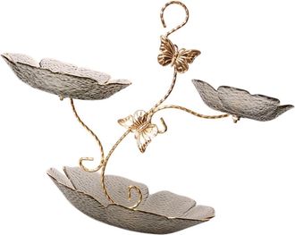 OEM Juego De Cuencos De Cristal Con Marco De Hierro En Forma De Mariposa Dorada
