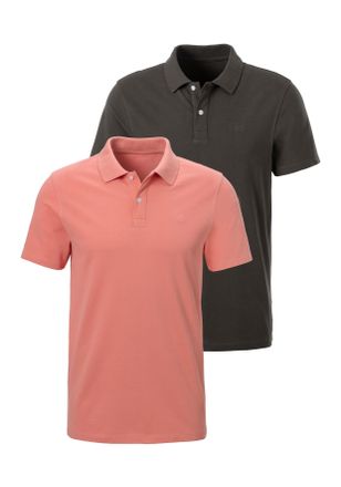 John Devin Poloshirt JOHN DEVIN, Herren, Gr. XXL (60/62), orange (apricot, dunkelgrau), Piqu&eacute;, Obermaterial: 100% Baumwolle, unifarben, Basic, Basic normal, Rund