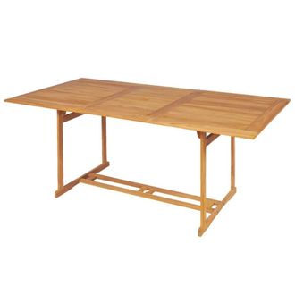 Berkfield Home 9 Piece Garden Dining Set Solid Teak Wood in Brown