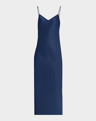Polo Ralph Lauren Bias-Cut Satin Midi Slip Dress